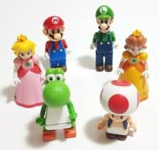6 KNEX Mario Kart Wii Mini Figures Nintendo Princess Peach Daisy Luigi K'NEX