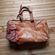 Vtg Large Leather Holdall