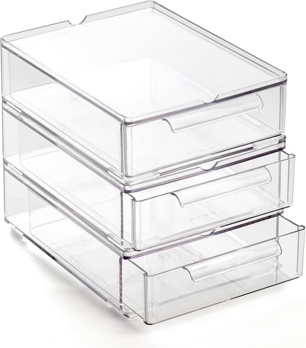 Clear stackable storage - stackable,
