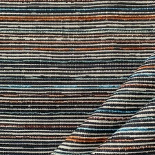 Harlequin Curtain Fabric NUKA ~ 0.85m ~ Mandarin/Teal/Aqua ~ Stripe Weave Design