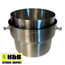 6" Flexi to 6" Vitreous Flue Connector Stainless Steel BOLT ON