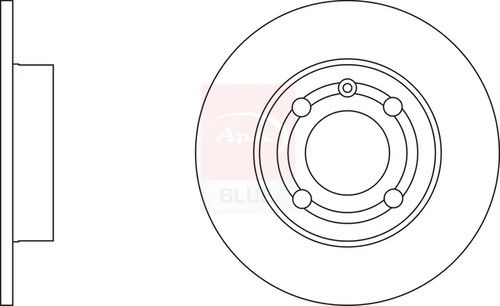 Brake discs pair solid fits - solid,