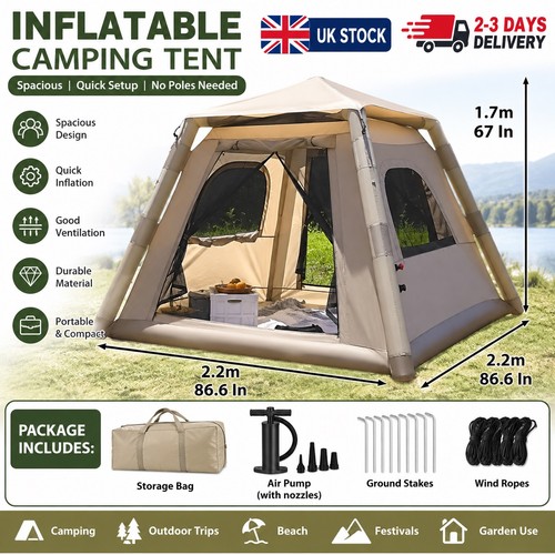 Inflatable air tent x - 2.2m,