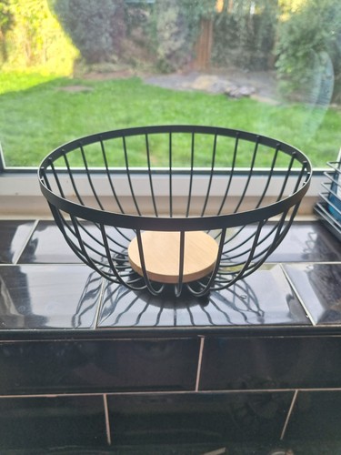 Metal fruit bowl black - fruit,