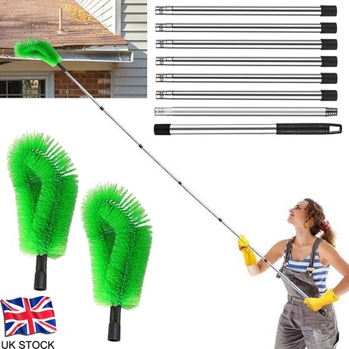 Telescopic gutter cleaner with - cleaner,