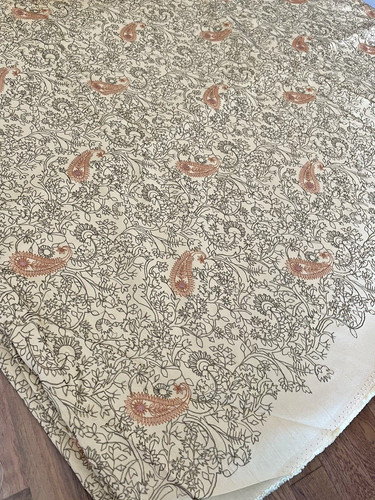 Intricate embroidered silk