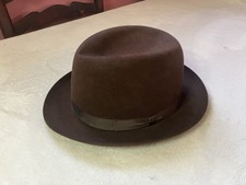 VINTAGE CHRISTYS’ LONDON SPORTSMAN TRILBY HAT. SIZE 7. CLOVE BROWN. FUR FELT.