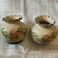 Vintage Pair Of Floral Vases