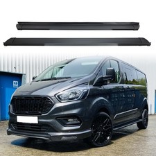 FOR FORD TRANSIT CUSTOM 2008-2016 Black SWB Side Steps Side Bars Running Boards