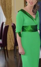 Jade & Emerald Green 1940s Style Mother Of The Bride Dress. Size 10/12 Worn Once