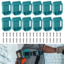 12X Power Battery Mount Hanger Shelf Storage Stand Holder for Makita 18V w/Screw