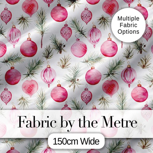 Watercolor pink bauble pine - pink,