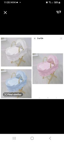 Dolls moses baskets and - baskets, stand