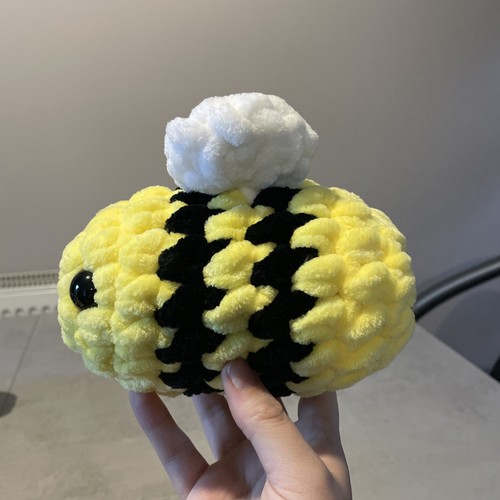 Yellow bumble bee handmade - yellow,