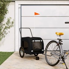 Dog Bike Trailer Bicycle Trailer Bike Carriage Oxford Fabric and Iron vidaXL