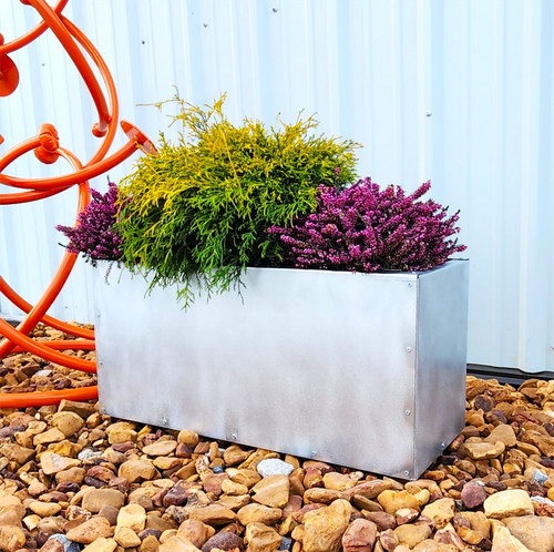 Galvanized metal trough - galvanized,