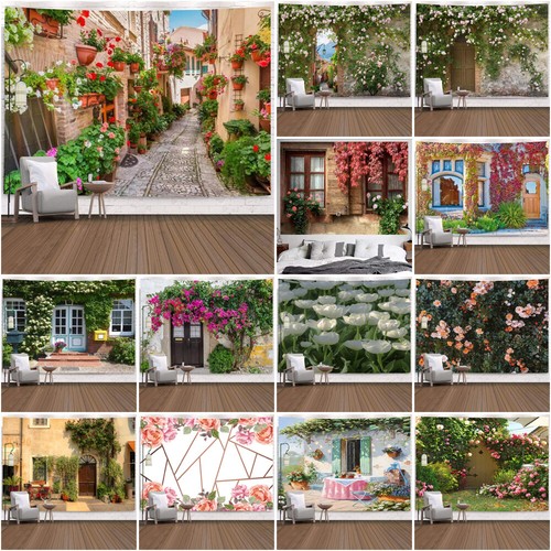 Large wall flowers tapestry - 3d,