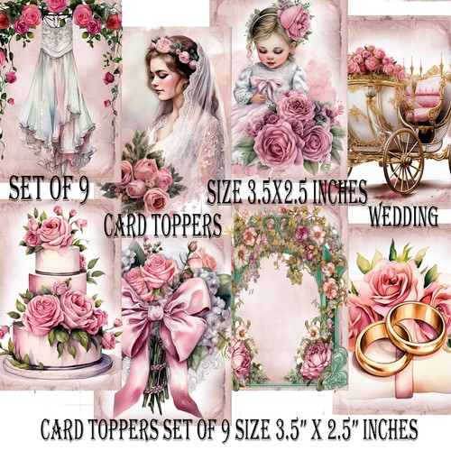 Wedding card toppers set 9 - set, of