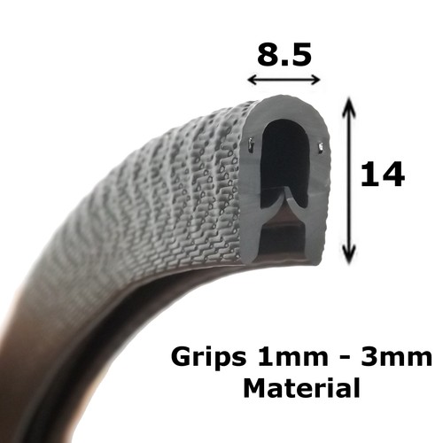 Black rubber edge trim - edge,