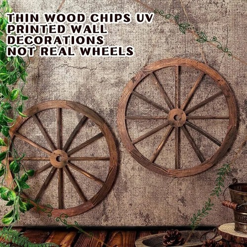 1pcs retro wooden wagon wheel - wooden,