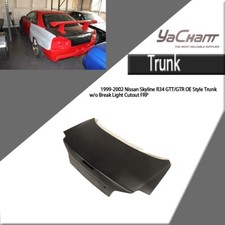 FRP OE Style Trunk w/o Break Light Cutout For 99-02 Nissan Skyline R34 GTT/GTR