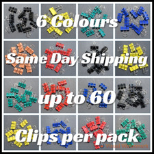 BULLDOG FOLDBACK CLIPS METAL PAPER BINDER GRIP - 19mm 25mm 32mm IN 5+ COLOURS