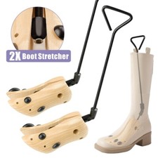 Wooden Shoe Stretcher for Men Women Boots Pair of Calf Boots Expander Adjustable