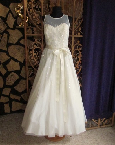 Vtg masquerade ivory tulle - vtg,