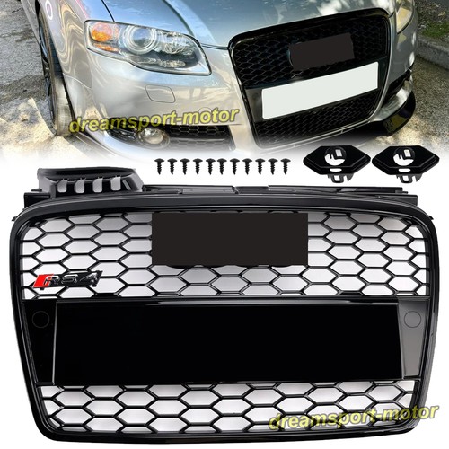 Gloss black grille for audi - black,