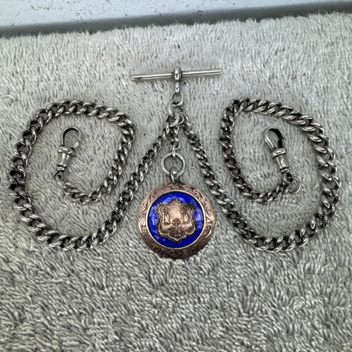 Antique solid silver double - antique,