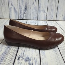 Cliffs By White Mountain Clara Faux Leather Ballet Flats Shoes Cognac UK 9