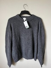 New H&M Jumper Large Charcoal