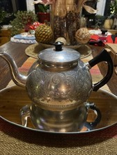 VTG Swan Brand The Carlton 6 -8 cup Teapot Aluminum Bakelite Handle (England)