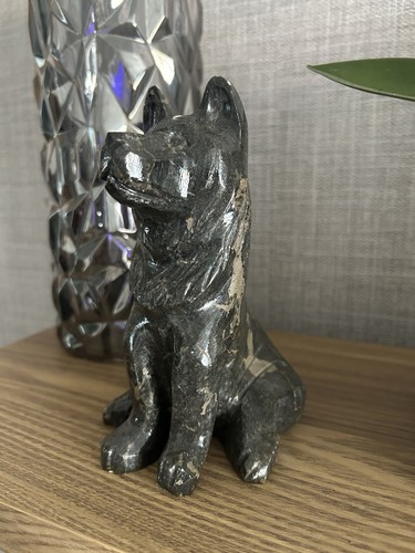 Marble onyx stone dog - marble,