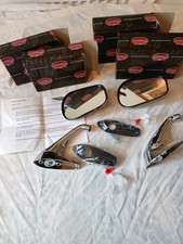 Triumph Stag Door Mirrors Genuine Tex L and Rh Pair Inc Gaskets Convex