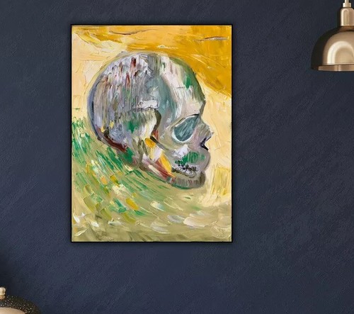 Vincent van gogh skull oil - vincent,