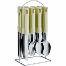 24PC CREAM CUTLERY SET
