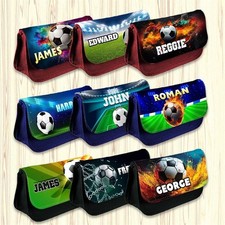 Personalised Pencil Case Football Design Girls Boys Stationary Kid School Bag 53