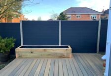 6ft Graphite Grey Composite Fencing for Concrete Posts & U Chanel Framework