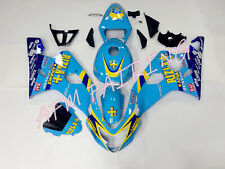 Blue Yellow ABS Injection Fairing Kit for GSXR600 GSXR750 2004 2005 / Tank Cover