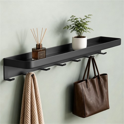 Wall mounted coat rack with - mounted,