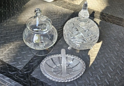 Crystal lidded candy - crystal,