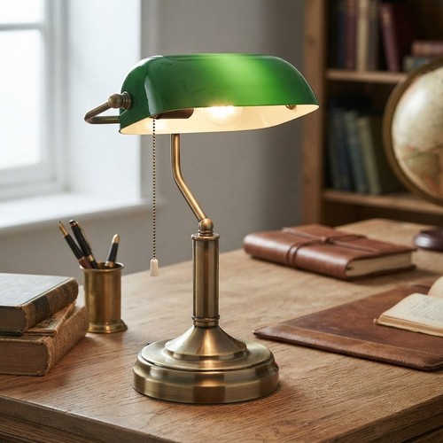 Elegant banker table lamp - banker's,