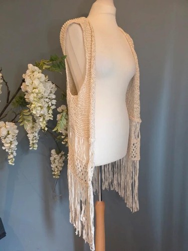 G21 cream open knit - open, boho