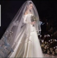 Satin Edge Wedding Veil Luxury