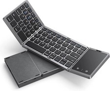 Seenda Folding Bluetooth Keyboard with Touchpad, Mini Travel Keyboard with...