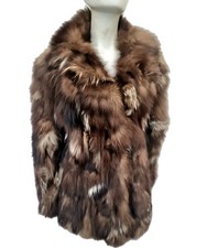 Real Silver Fox Fur Lady's Vintage Coat Sz 8 10 12 
