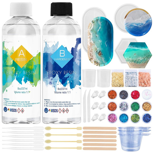 Epoxy resin kit 474ml 16oz - kit, 474ml/16oz