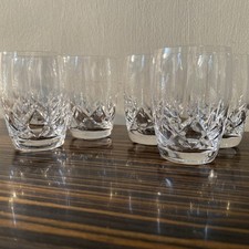 STUART CRYSTAL  6 X SMALL  8.5cm H JUICE TUMBLER Crystal GLASSES excellent 