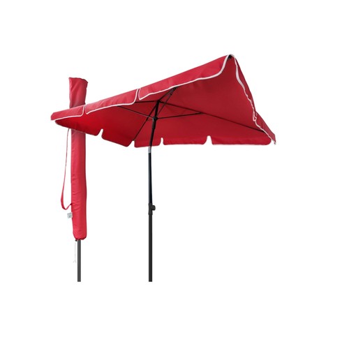 Red patio sun umbrella - red,